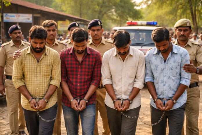 ಬೆಳೆಪರಿಹಾರ ವಿಮೆ ವಂಚಿಸಿದ ನಾಲ್ವರ ಬಂಧನ