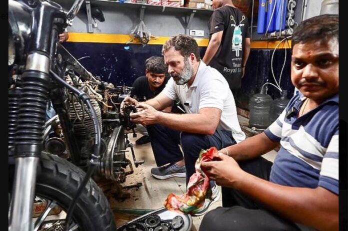 ರಾಹುಲ್&zwnj; ಗಾಂಧಿ ಬೈಕ್&zwnj; ಮೆಕ್ಯಾನಿಕ್