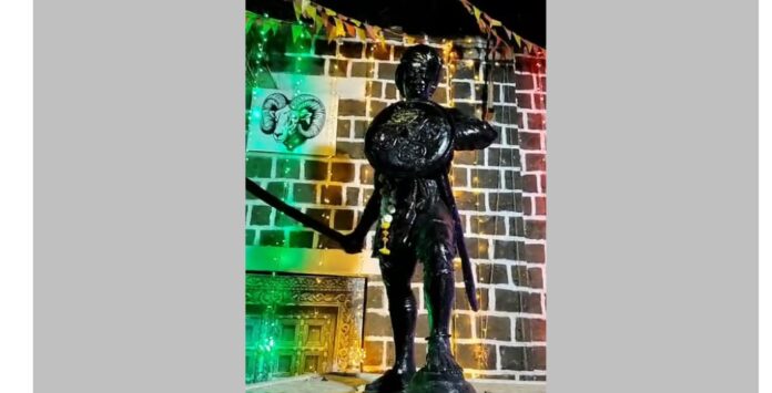 ಬೆಳಗಾವಿ | ಕ್ರಾಂತಿವೀರ ಸಂಗೊಳ್ಳಿ ರಾಯಣ್ಣ ಪ್ರತಿಮೆಗೆ ಮಸಿ ಬಳಿದ ಕಿಡಿಗೇಡಿಗಳು