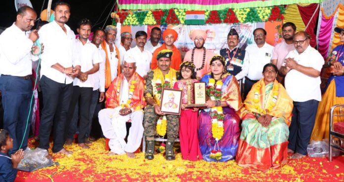 ನಿವೃತ್ತ ಯೋಧನಿಗೆ ಸ್ವಾಗತ