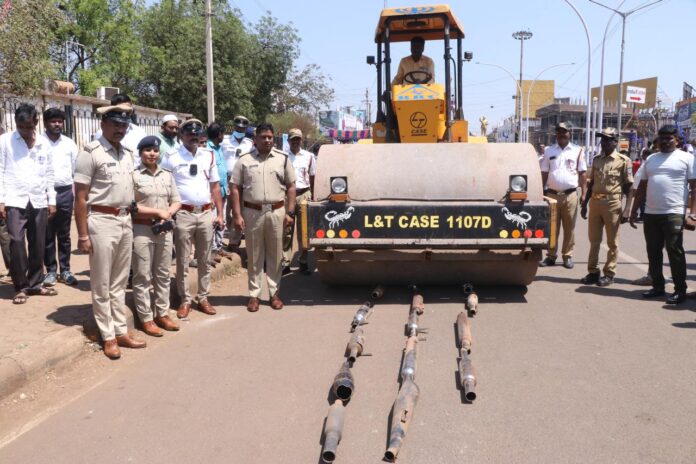 ಬೈಕ್&zwnj; ಸೈಲೆನ್ಸರ್ ನಾಶ