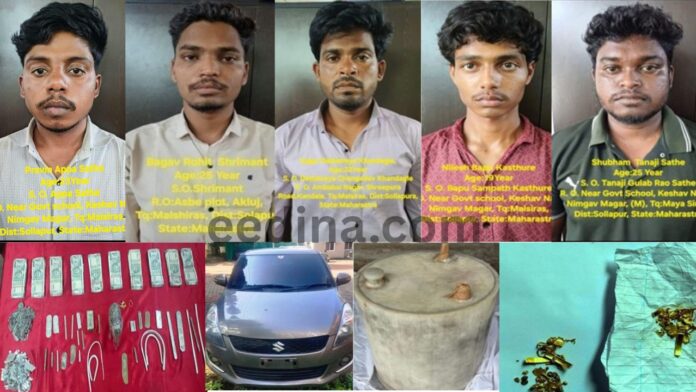 ಉಡುಪಿ | ನಗರದ ಚಿನ್ನದ ಅಂಗಡಿ ಕಳ್ಳತನ ಪ್ರಕರಣ ; ಅಂತರ್&zwnj; ರಾಜ್ಯ 5 ಜನ ಆರೋಪಿಗಳ ಬಂಧನ