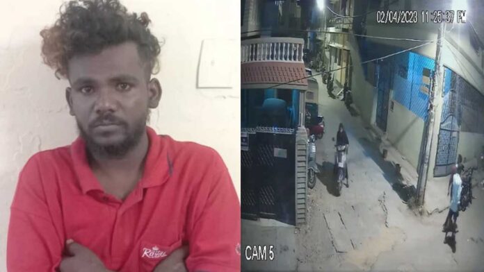 A young woman was stealing a bike with her boyfriend